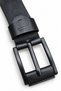 Men's Black 4 cm Metal Buckle Jeans and Fabric Trouser Belt - 3