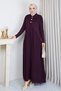 Women's Skirt with Ruffles and Net Pattern, Mercerized Knitwear Dress - 4