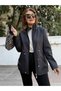 Italian Leopard Double-Sided Trench Coat Black - 3