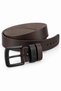Men's Dark Brown 4 cm Double Buckle Metal Buckle Jeans and Fabric Trouser Belt - 2