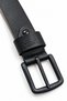 Men's Black 3.5 cm Metal Buckle Jeans and Fabric Trouser Belt - 3