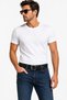 Men's genuine leather 4.5 cm classic and denim belt with metal buckle - black - 2