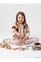 Rmz Gi̇yi̇m Farkiyla Flower Embroidered Baby Girl Plush Cardigan