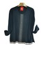 PLUS-SIZE MOM-STYLE EMBELLISHED KNIT BLOUSE