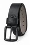 Men's Black 3.5 cm Metal Buckle Jeans and Fabric Trouser Belt - 4