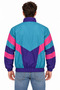 Men's 80S Retro Wintage Digital Printed Zippered Windbreaker Seasonal Jacket - 7