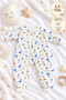 Infant and Child 2.5 TOG Outer Fabric, 100% Cotton Fiber-Padded Zipper-Front Rompers with Leg Cuffs