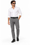 Men's Black 3.5 cm Metal Buckle Jeans and Fabric Trouser Belt - 2