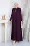 Women's Skirt with Ruffles and Net Pattern, Mercerized Knitwear Dress - 2
