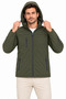 Men's Waterproof Softshell Jacket with Fleece Lining, Detachable Hood, and 4 Pockets - Khaki - 4