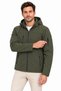 Men's Waterproof Softshell Jacket with Fleece Lining, Detachable Hood, and 4 Pockets - Khaki - 3