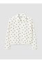 Rmz Gi̇yi̇m Farkiyla Polka Dot Loose Fit Women's Jean Jacket - 7