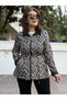 Italian Leopard Double-Sided Trench Coat Black - 5