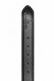Men's genuine leather 4.5 cm classic and denim belt with metal buckle - black - 4