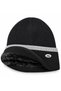 Unisex Winter Beanie with Fur-Lined Thermal Viscose Ribbed Trim - Stylish Design with Metal Accents