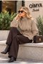 EGZOTİK ASORTİK Women's Oversized Spring Jacket with Laser-Cut Floral Hem - 7