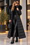 Fur Hooded Long Coat