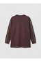 TWO MT SHOP QUALITY LCW EVERYDAY Brown Soft Touch Oversized Women's Sweatshirt - 6