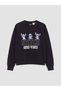XSIDE Anthracite Stitch-Printed Oversized Women's Thick Sweatshirt—The ALITA CITY Difference - 5