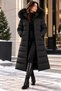 Fur Hooded Long Coat