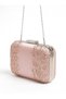 Powder-Pink Satin Crystal-Embellished Pearl-Strappy Chain Strap Women's Evening Clutch Bag for Weddings and Engagements - 6