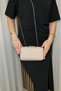 Women's Evening Clutch with Glittery Silver Accents - Stylish Evening and Party Clutch with Chain Strap - 4