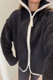 KARYOKA STITCHED ZIPPED FLEECE-Lined - BLACK - 2