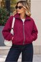 EGZOTİK ASORTİK Women's Plaid Lined Bomber Spring Jacket