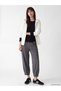 Alita City Farkıyla Lcw Vision Ecru 3 Thread Plain Oversize Women's Zippered Sweatshirt - 2