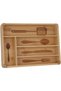 Alsaifgallery Bamboo 5 Compartments Cutlery Box