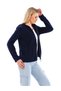 SLAZENGER Navy Blue Solid Women's Zip-Up Fleece-Lined Sweatshirt, Featuring the ALITA CITY Touch - 4