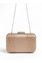 Women's Evening Clutch Bag with Metal Handle and Chain Strap, embellished with stones—Perfect for Weddings and Engagement Parties - 8