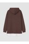 LCW EVERYDAY Brown Interlock Solid Midi Women's Zipper Sweatshirt, Featuring the ALITA CITY Touch - 2