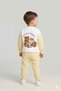 Stylish Square-Cut Boys' Winter Sharded Cotton Bottom-Up Set