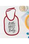 BK Kids Little Lady-Designed Red Baby Bib - 1