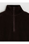 LCW EVERYDAY Brown Mock Neck Corded Fabric Women's Sweatshirt, Featuring the ALITA CITY Touch - 6