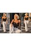 Noir Lace Brown Lace Corset Bustier with Back Zipper Closure - 5