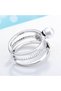 925 Sterling Silver Pearl Ring, Adjustable Size Open Ring - 4