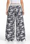 Camouflage Oversized Pants with Ruched Legs - 4