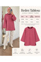 Women's Purple Crew Neck Striped Oversized Modest Sweatshirt Tunic, 75 cm - 4
