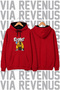 Einstein-Printed Unisex Oversized Hoodie