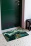 Green and Gold Wavy-Patterned Doormat, 40x60 cm, with Non-Slip Sole, Decorative - 3