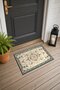 Light Blue Flower Garden Turkish Rug-Floral Print Doormat, 40x60 cm, with Non-Slip Sole - 3