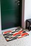 Red and Navy Blue Japanese Wave-Patterned Doormat, 40x60 cm, with Non-Slip Sole, Decorative - 3