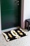 Black Cream Door Mat with Gold Ikat Pattern, 40x60 cm, Non-Slip Sole, Decorative - 3