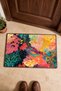 Mercan Sarı Dense Reef-Patterned Doormat, 40x60 cm, with Non-Slip Sole, Decorative - 4