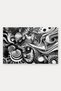 Black and White Op Art Swirl-Patterned Doormat, 40x60 cm, with Non-Slip Sole, Decorative - 5