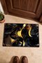 Black Gold Metallic Wave-Patterned Doormat, 40x60 cm, with Non-Slip Sole, Decorative - 4