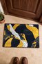 Black and Yellow Snake-Patterned Doormat, 40x60 cm, with Non-Slip Sole, Decorative - 4