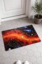 Red and Blue Wavy-Patterned Doormat, 40x60 cm, with Non-Slip Sole, Decorative - 4